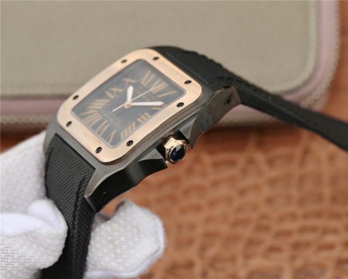 Cartier Santos 100 Pink Gold - 1:1 Superclone - Image 4