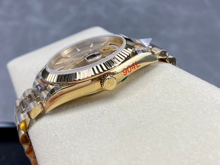Day Date Rolex Weekly Journal 18K Gold Plated counter weight(Full gold daydate) - Image 8