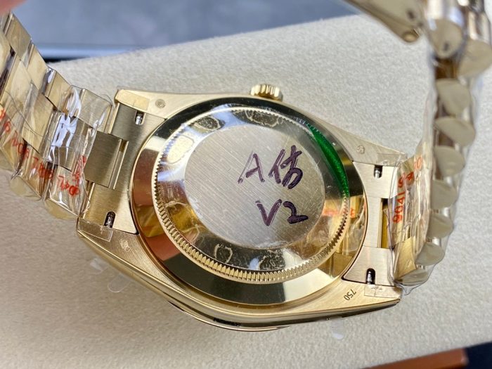 Day Date Rolex Weekly Journal 18K Gold Plated counter weight(Full gold daydate) - Image 9