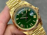 Day Date Rolex Weekly Journal 18K Yellow Gold Plated counter weight(Green dial gold daydate) - Image 3